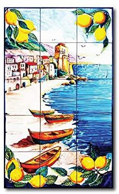 Quadro su tela, 50 x 80 cm. Paesaggio siciliano, sicilian art design. –