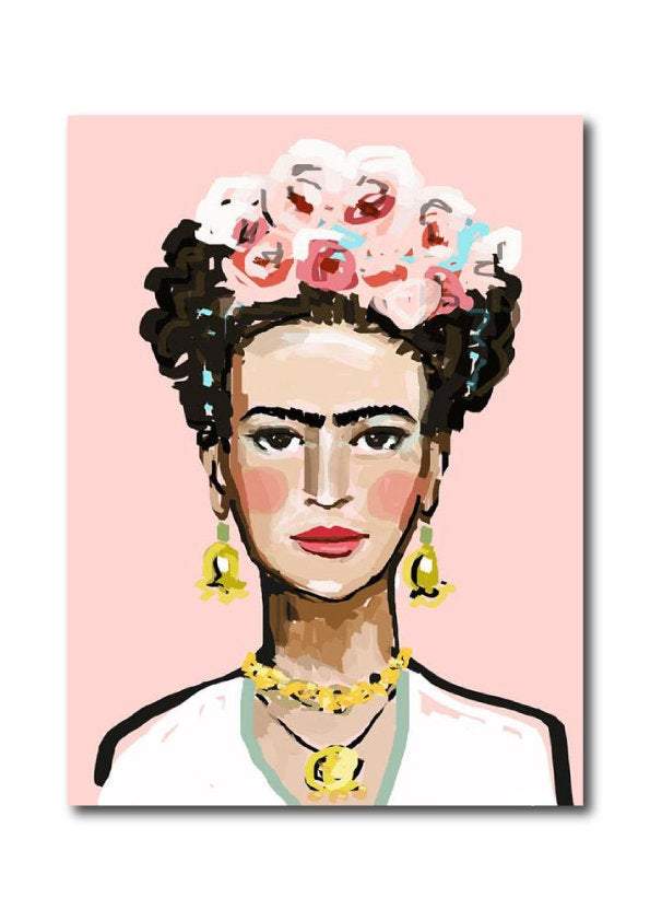 Quadro su tela 60 x 80 cm. Frida Kahlo. Illustration design. - G Factory Design di Gaipa Dario - P.Iva 03547280838