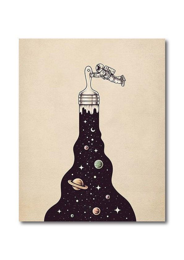 Quadro su tela 70 x 90 cm. Astronauta painting. Modern vintage design. - G Factory Design di Gaipa Dario - P.Iva 03547280838