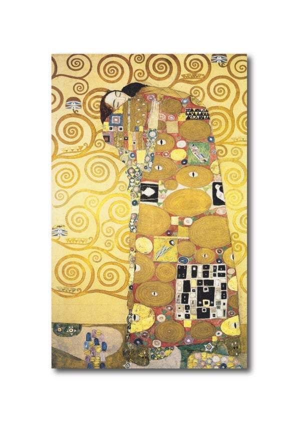 Quadro su Tela Canvas, Klimt, 60 x 90 cm,Il Fregio di Stoclet, quadri d' autore. Oro. - G Factory Design di Gaipa Dario - P.Iva 03547280838