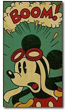 Quadro su tela, 30 x 54 cm. Topolino Vintage retrò. Disney Mickey Mouse design. - G Factory Design di Gaipa Dario - P.Iva 03547280838