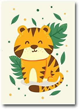 Quadro per bambini, Tigre, 25 x 35 cm. Baby tiger. Animali della foresta. - G Factory Design di Gaipa Dario - P.Iva 03547280838