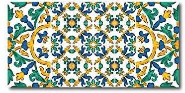 Quadro su Tela 90 x 45 cm. Maiolica stile siciliano. Sicilian art made in Sicily. - G Factory Design di Gaipa Dario - P.Iva 03547280838