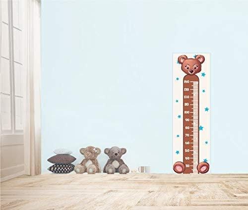 Metro da parete adesivo per bambini. Orso Babyboy L 50 x 157 H cm. Decorazioni cameretta, accessori infanzia. High quality design. - G Factory Design di Gaipa Dario - P.Iva 03547280838