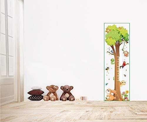 Metro da parete adesivo per bambini , albero animaletti L 54 X 164 H. Baby tree animals. - G Factory Design di Gaipa Dario - P.Iva 03547280838