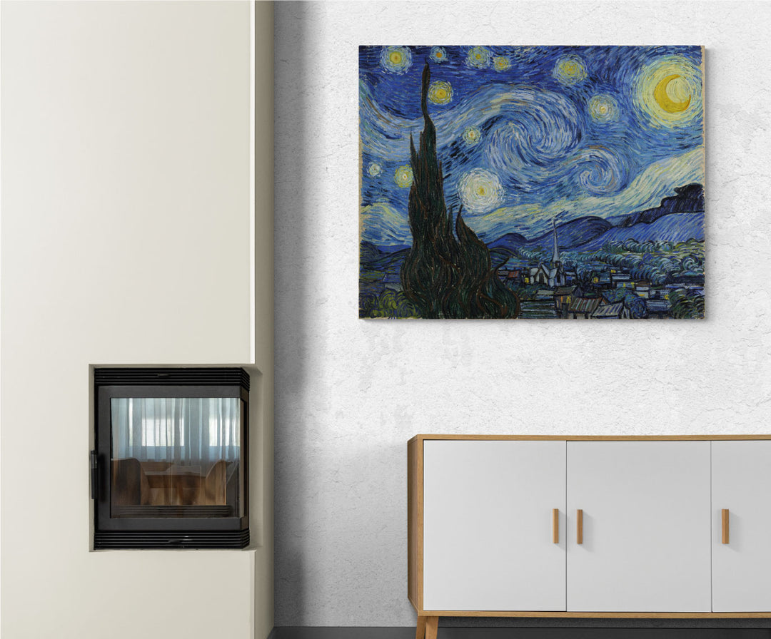 Quadro La Notte Stellata Van Gogh, quadri d' autore, stampa su tela. –